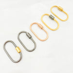 Load image into Gallery viewer, DC605M. Sterling Silver Matte Oval Screw Clasp