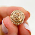 Load image into Gallery viewer, DE038. Pave Diamond Diamond Silver Oval Studs
