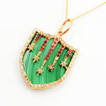 Load image into Gallery viewer, Buy 14K Gold Shield Pendant