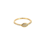 Load image into Gallery viewer, 14k Solid Gold Diamond Eye Ring.