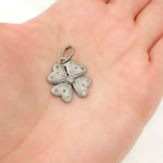 Load image into Gallery viewer, Diamond Sterling Silver Flower Pendant