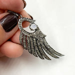 Load image into Gallery viewer, Buy Diamond Sterling Silver Wing Pendant with Gemstones