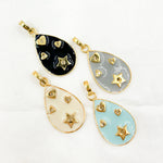 Load image into Gallery viewer, Diamond Sterling Silver Drop Enamel Pendant