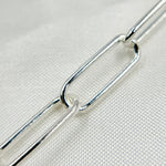 Load image into Gallery viewer, Silver Smooth Paperclip Link Chain