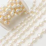 Load image into Gallery viewer, Buy Now Gold Plated Wire Freshwater Pearl Chain