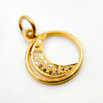 Load image into Gallery viewer, Diamond Sterling Silver Round Moon Charm