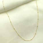 Load image into Gallery viewer, 14K Solid Gold Wheat Satellite Chain