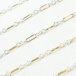 Load image into Gallery viewer, XM1003TT. 14k Gold Filled 1 Long & 3 Sterling Silver Short Link Chain