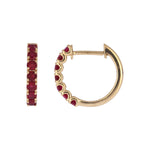 Load image into Gallery viewer, EHZ57608. 14K Solid Gold Gemstone Huggies