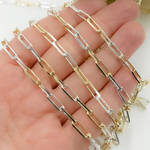 Load image into Gallery viewer, Gold Plated Paper Clip Oval Link
