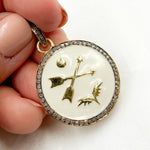 Load image into Gallery viewer, Silver Round Enamel Pendant