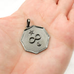 Load image into Gallery viewer, Diamond Silver Octagon Infinity Pendant