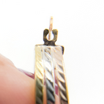 Load image into Gallery viewer, GER90. 14K Gold Tri Tone Hoop Earrings with Texture