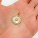Load image into Gallery viewer, 14K Gold Round Butterfly Pendants
