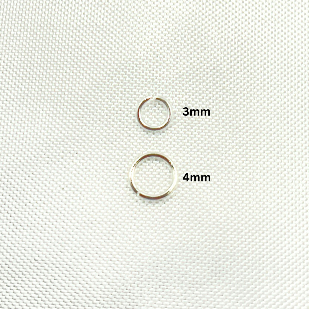 925 Sterling White Silver Open Jump Ring 24 Gauge 4mm. 5004411