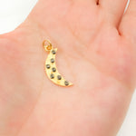 Load image into Gallery viewer, DC202. Diamond Sterling Silver Moon Pendant