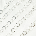 Load image into Gallery viewer, Silver Flat Round Link Chain