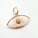Load image into Gallery viewer, DC339. Diamond Sterling Silver Eye Pendant with Gemstone