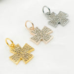 Load image into Gallery viewer, DC341. Diamond Sterling Silver Cross Charm