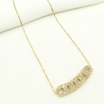 Load image into Gallery viewer, NFM71183. 14k Solid Gold Diamond Marina Cable Link Necklace with Extension
