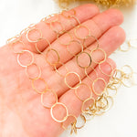 Load image into Gallery viewer, 693FGF. 14K Gold Filled Flat Round Link Chain