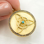 Load image into Gallery viewer, Silver Round Celtic Trinity Knot Pendant with Gemstone