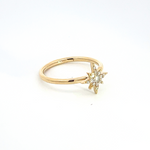 Load image into Gallery viewer, 14k Solid Yellow Gold Diamond Star Ring.