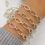 Load image into Gallery viewer, Z63SS. Sterling Silver Smooth Oval Link Chain