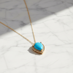 Load image into Gallery viewer, CP96889TQ15X11. 18K Solid Gold Diamond and Turquoise Pendant