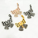 Load image into Gallery viewer, DP382. Diamond Sterling Silver Butterfly Pendant with Gemstone