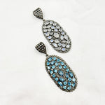 Load image into Gallery viewer, DSP024. Diamond Silver Gemstone Oval Pendant