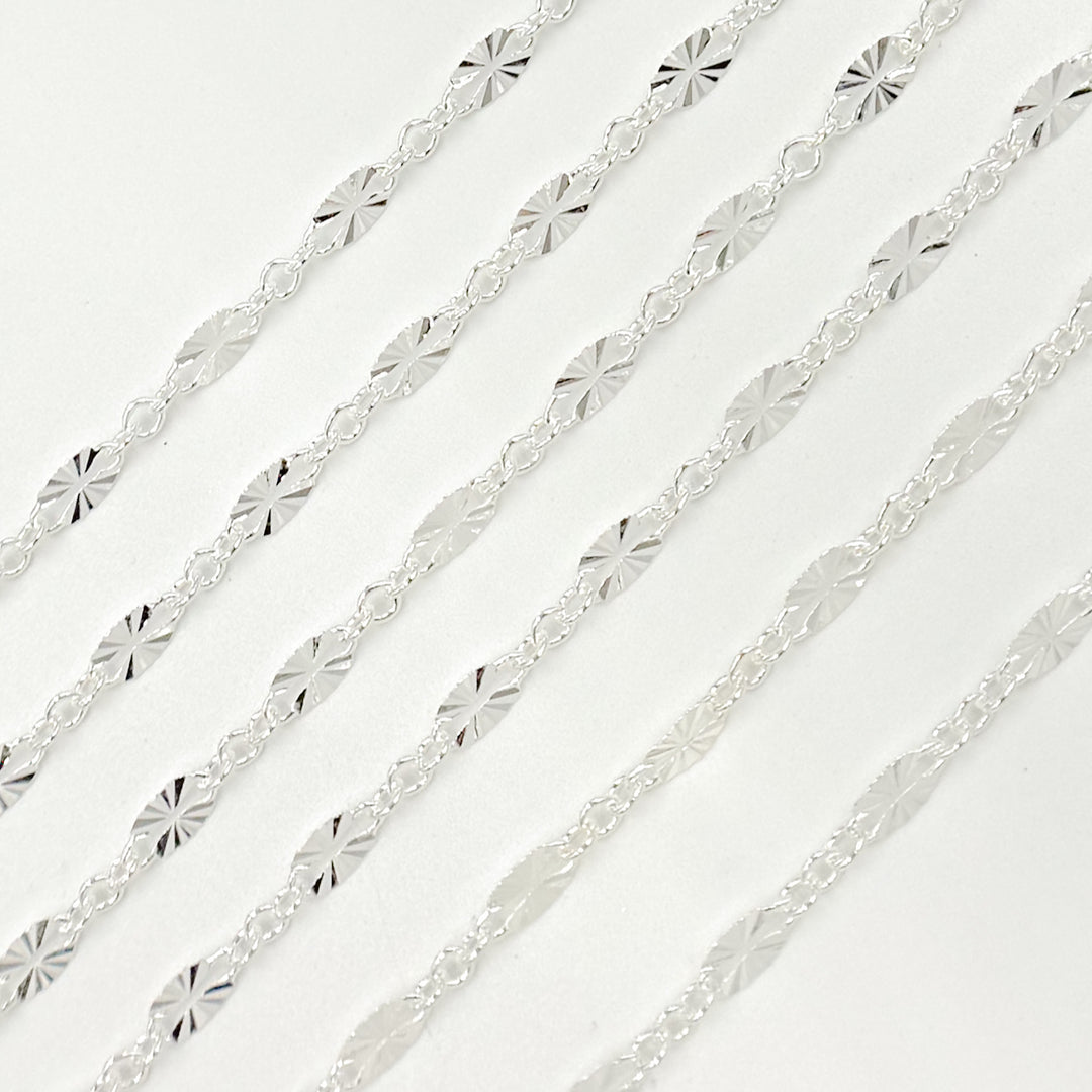 Shop Sterling Silver Diamond Cut Marina Link Chain
