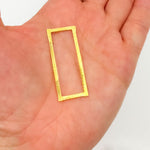 Load image into Gallery viewer, RS3. 40MM Gold-plated Sterling Silver Brushed Rectangle Connector
