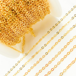 Load image into Gallery viewer, 1813FGF. 14K Gold Filled Flat Round Link Chain