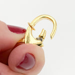 Load image into Gallery viewer, 26MM Gold-plated Sterling Silver Oval Trigger Clasp