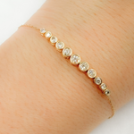 Load image into Gallery viewer, BFI60576. 14k Solid Gold Diamond Bracelet