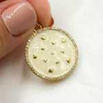 Load image into Gallery viewer, DP691A. Diamond Sterling Silver Round Heart Enamel Pendant