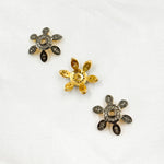 Load image into Gallery viewer, DC759. Diamond & Sterling Silver Flower Bead Cap