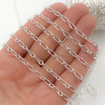 Load image into Gallery viewer, Sterling Silver Smooth Long and Short Link Chain