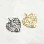 Load image into Gallery viewer, Diamond Sterling Silver Heart Love Pendant