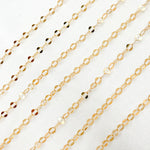 Load image into Gallery viewer, 1208GF. 14K Gold Filled Flat Oval Link Chain