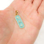 Load image into Gallery viewer, Shop Sterling Silver Oval Star Enamel Pendants