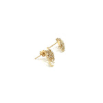 Load image into Gallery viewer, EFJ52517. 14k Solid Yellow Gold Diamond Rays Studs