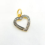 Load image into Gallery viewer, DC877. Diamond Sterling Silver Heart Charm