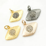 Load image into Gallery viewer, DC343. Diamond Sterling Silver Eye Pendant