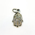 Load image into Gallery viewer, DC522. Diamond Sterling Silver Hamsa Charm