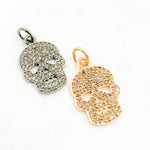 Load image into Gallery viewer, DC025. Diamond Sterling Silver Skull Charm