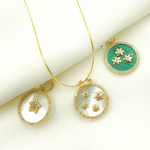 Load image into Gallery viewer, 14K Solid Gold Circle Charm. KG147