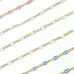 Load image into Gallery viewer, 70/1003FGF. 14k Gold Filled Enamel Flat Marina Chain