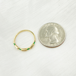 Load image into Gallery viewer, 14K Solid Gold Diamond & Emerald Ring.